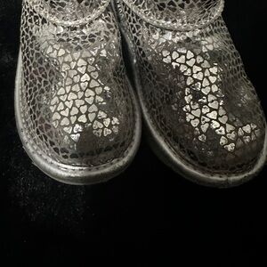 UGG Metallic Silver Patterned Boots